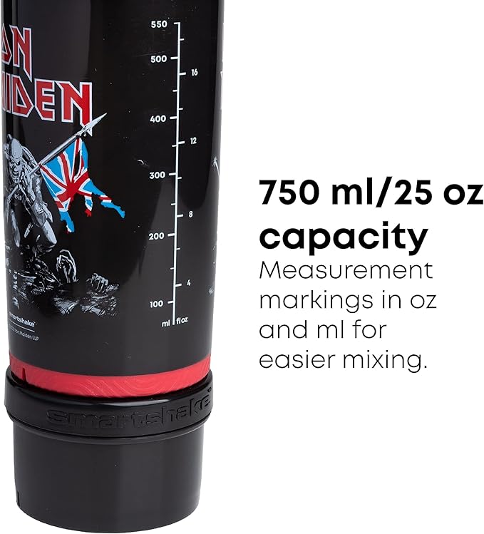 Smartshake Revive Protein Shaker Bottle, Leakproof & Durable Shaker for Protein Shakes, Fitness Workout Supplements Storage Box for Sport & Gym, BPA & DEHP Free - 750 ml, Maiden Shaker