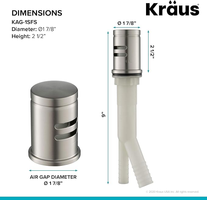 Kraus KPF-1610SFS-KAG-1SFS Bolden Single Handle 18-Inch Commercial Kitchen Faucet with Air Gap, Spot Free Stainless Steel