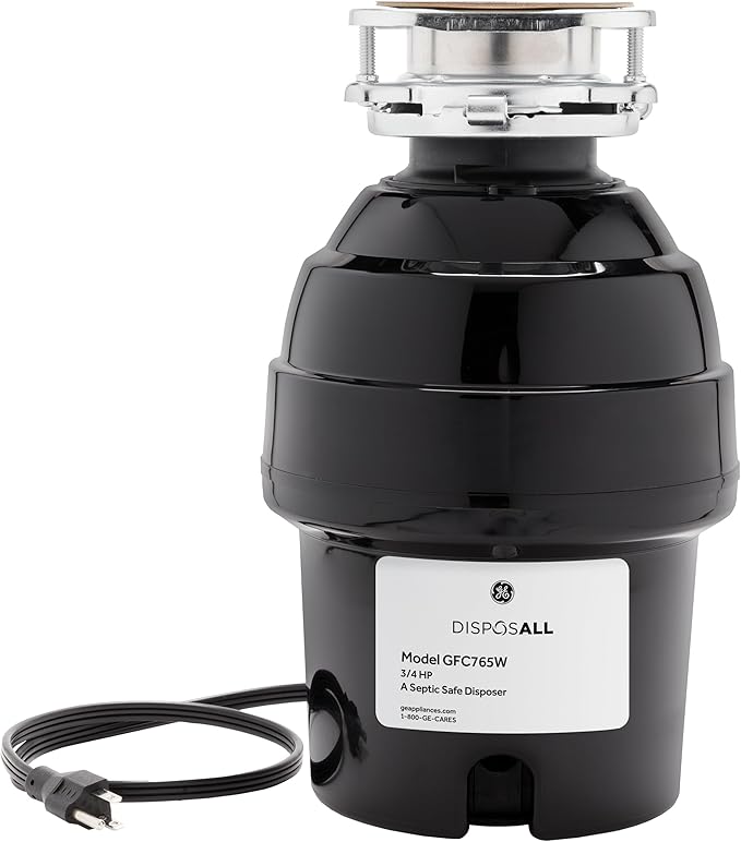 GE GFC765W Disposer, Black