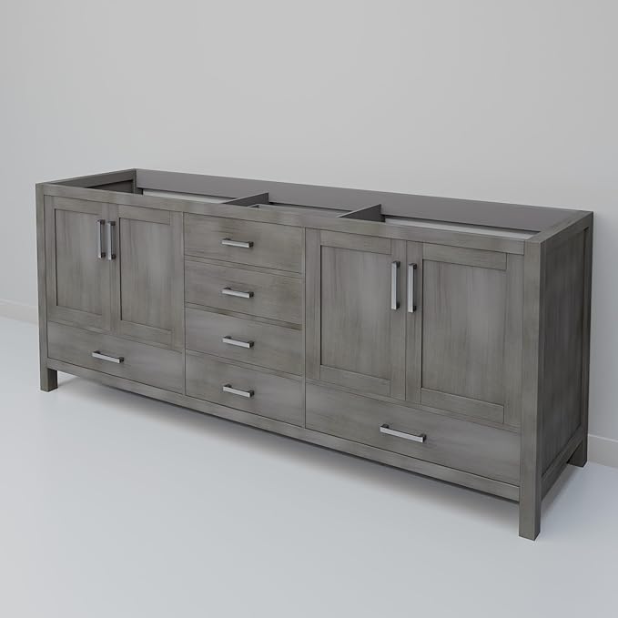 Big Sur 72 in. W X 22 in. D Distressed Grey Double Bath Vanity Cabinet Without Countertop