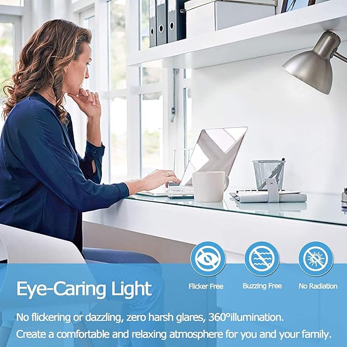 Dimmable T10 Frosted LED Bulbs,6W LED Tubular Edison Bulbs 60 Watt Equivalent,600LM,Daylight 4000K,E26 Medium Base Lamp Bulb for Desk Lamp, Pendant Lights,Cabinet Display Cabinet etc. (3-Pack)