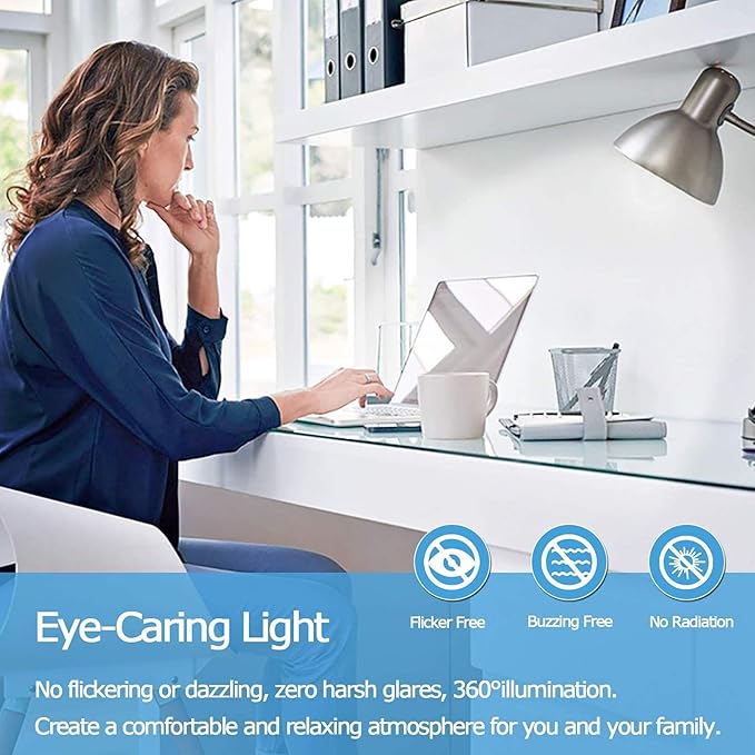 Dimmable T10 Frosted LED Bulbs,6W LED Tubular Edison Bulbs 60 Watt Equivalent,600LM,Daylight 4000K,E26 Medium Base Lamp Bulb for Desk Lamp, Pendant Lights,Cabinet Display Cabinet etc. (6-Pack)