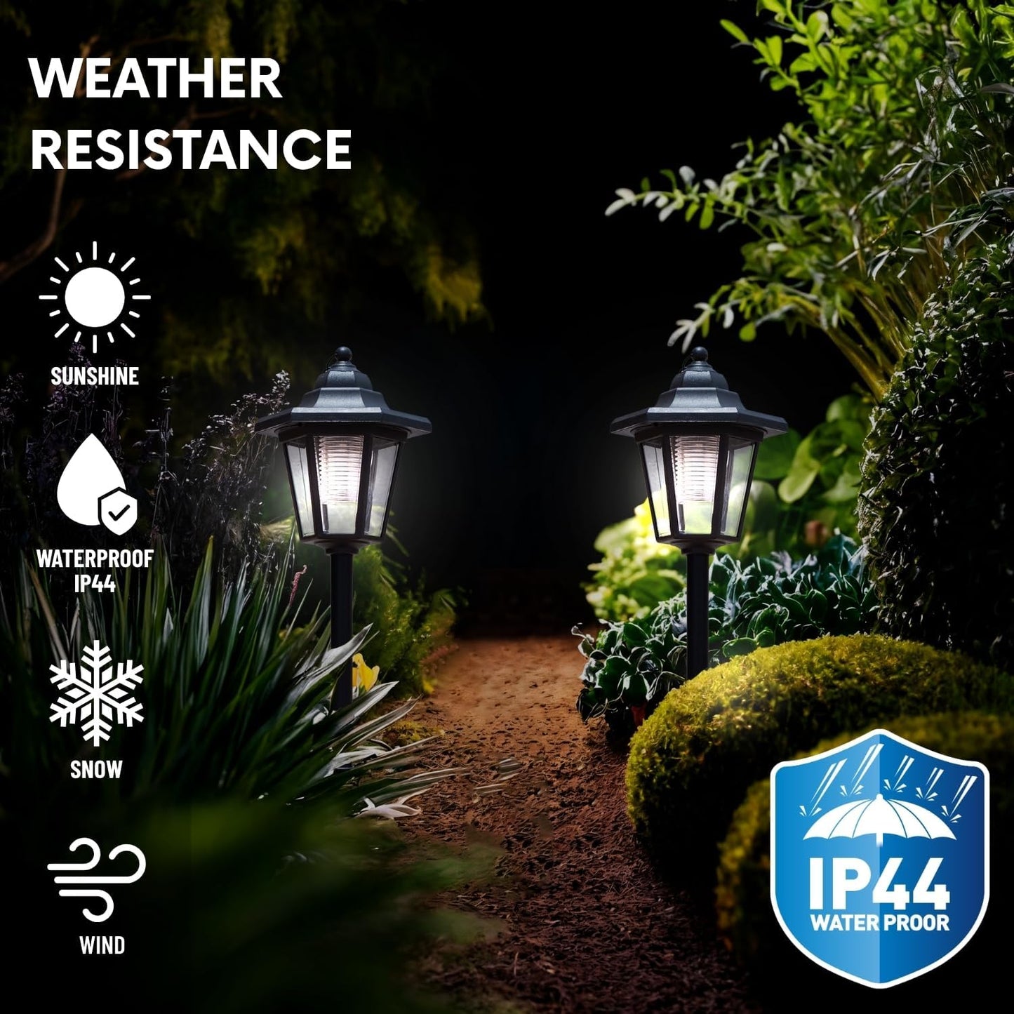 Solar Pathway Lights, 2 Pack, Waterproof LED for Outdoor Walkway, Yard, Garden, Landscape – Great Gardening Gift for Mom, Grandma, Women(Corridor Pathway Lights)