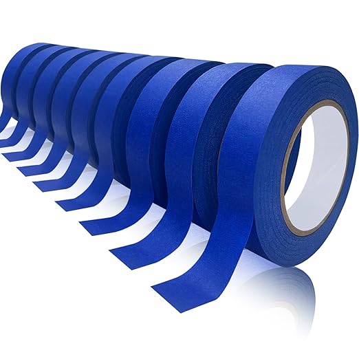 Premium Painters Tape Blue Tape 9 Rolls, 0.94inch x 60.1yds, General Purpose Masking Tape Painting Tapes for DIY Artist Crafts Arts, Labeling, Decorations, Building, Home, No Residue, Removes Easily