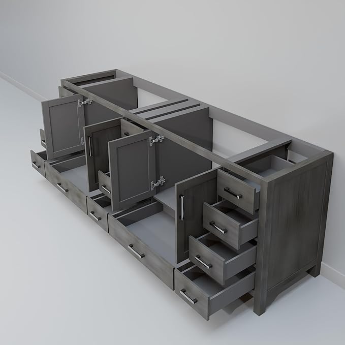 Big Sur 84 in. W X 22 in. D Distressed Grey Double Bath Vanity Cabinet Without Countertop