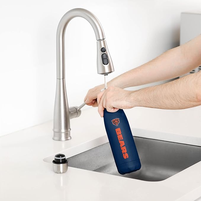 FOCO NFL unisex-adult NFL Team Logo Wordmark Chill Water Bottle