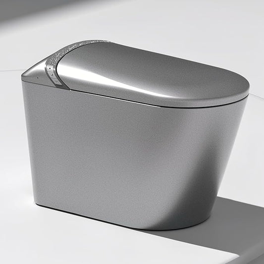 WinZo Luxury Smart Toilet with Elongated Heated Bidet Seat, Auto Flush, LED Display, Multiple Wash Modes with Starry Night Light Comfort ADA Height,(Matte Grey)