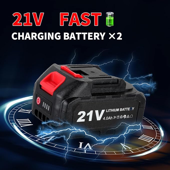 1350N.m(996Ft-lbs) Cordless Impact Wrench 1/2, 3300RPM High Torque Impact Gun, with 4-Mode Speed, 2 Battery & Charger, 5 Sockets 8 Drill 6 Screws, Electric Impact Wrench for Car/Truck/RV/Mower