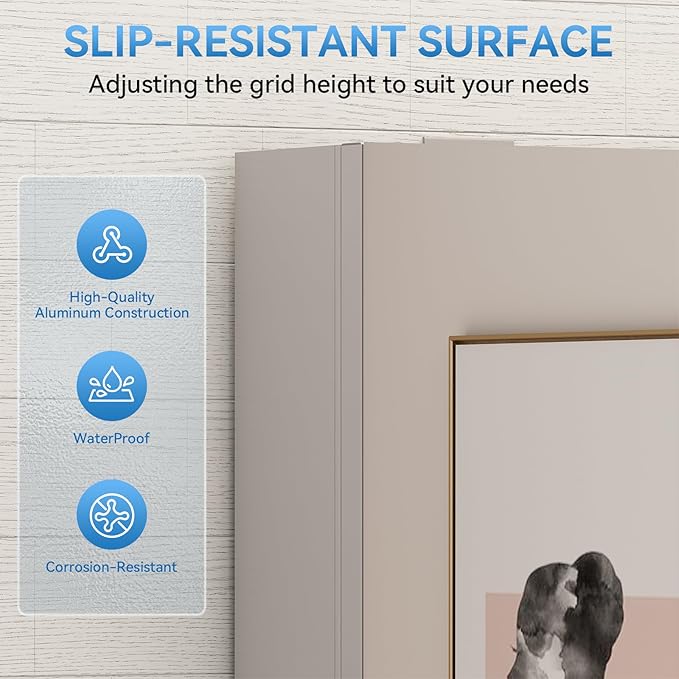 Sunrosa Aluminum Bathroom Medicine Cabinet with Mirror, 36"27.5", Wall-mountable and Recessed-in, 3-door Cabinet Organizer