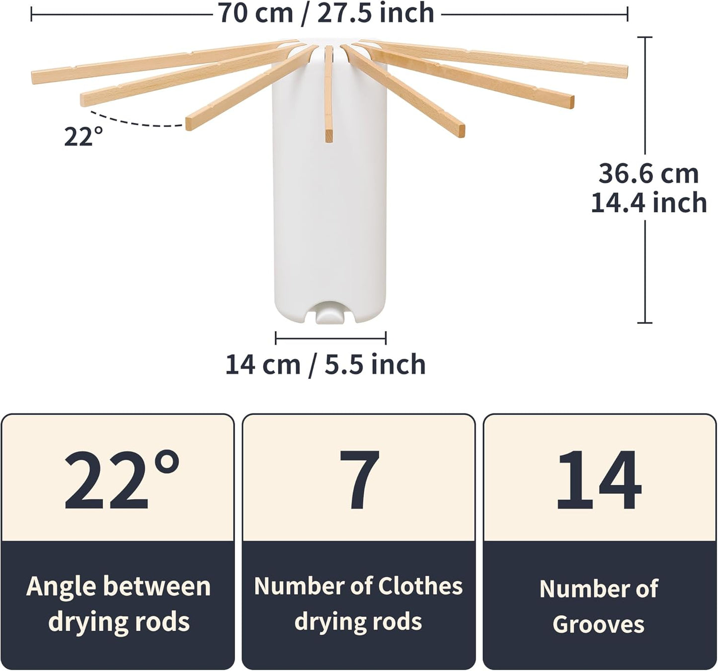 Wall Mounted Clothes Drying Rack Tripod,Foldable Drying Rack,Wall Mounted Drying Rack Clothing,Over The Door Drying Rack for Laundry Bedroom Household Wooden