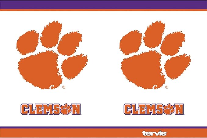 Tervis Made in USA Double Walled Clemson University Tigers Insulated Tumbler Cup Keeps Drinks Cold & Hot, 16oz, Emblem