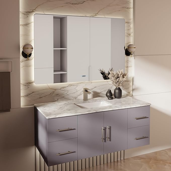 Sonoma 48 in. W X 22 in. D Dark Grey Single Bath Vanity Cabinet Without Countertop