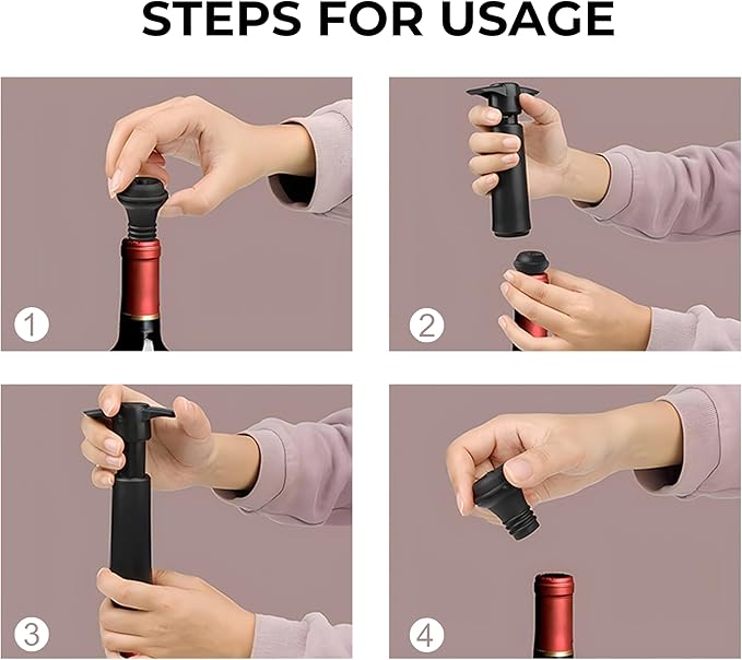 8-Pack Reusable Wine Saver Vacuum Stoppers, Rubber Wine Stoppers for Vacuum Pump Wine Preserver, Air Sealing Bottle Stoppers, Reusable Bottle Sealer Keeps Wine Fresh, Perfect Wine Accessories Gift