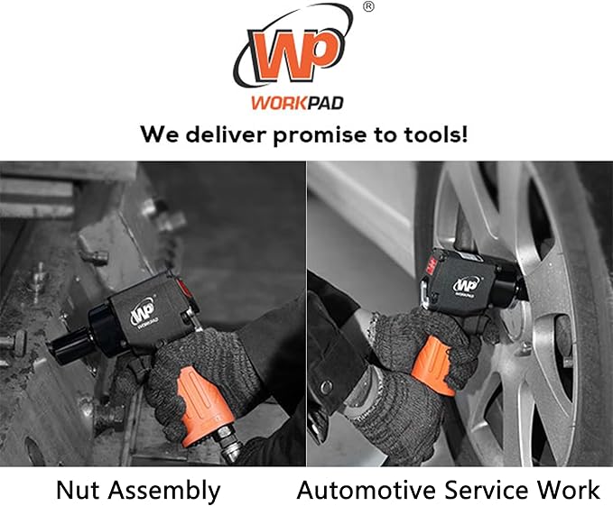 WORKPAD 1/2-Inch Mini Air Impact Wrench with Twin Hammers, Pneumatic Tools