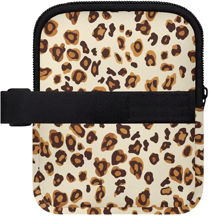 Leopard Stanley Cup Pouch with Adjustable Strap Water Bottle Storage Bag 20oz-40oz IceFlow Tumbler Pouch for Stanley Accessories