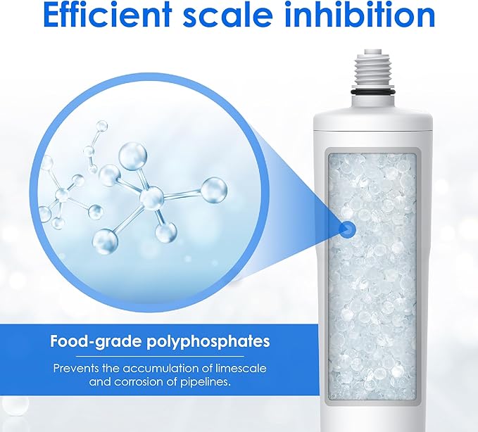 Waterdrop Scale Inhibitor Filter Replacement for Aqua-Pure® System AP430SS, AP431 Whole House Scale Inhibition Inline Water System, Prevent Scale Accumulation and Protect Water Heaters, 1 Pack