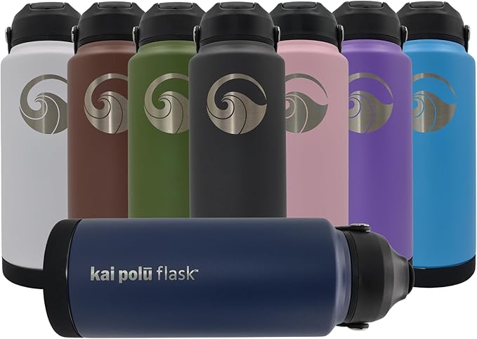 Insulated Stainless Steel Water Bottle (Ocean (Kai), 32 oz)