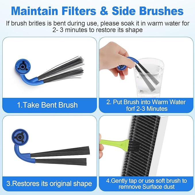 X9 Pro Omni Accessories for ECOVACS X9 PRO OMNI / X9 OMNI Replacement Parts Accessory Kit 2 Anti Tangle Main Brush 2 Roller Mop 6 Dust Bags 6 Side brush 4 Filter 1 Cleaning Brush