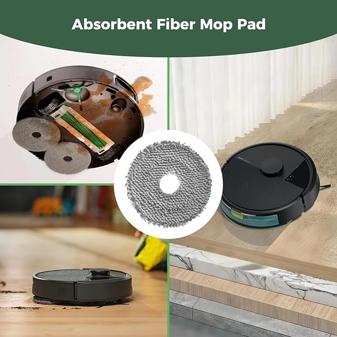 24 Pcs Accessories Kit for iRobot Roomba Plus 405 Combo/505 Combo Robot Vacuum Cleaner, Replacement Parts Include 1 Main Brush, 6 Dust Bags, 6 Mop Pads, 4 Filters, 6 Side Brushes and 1 Cleaning Brush