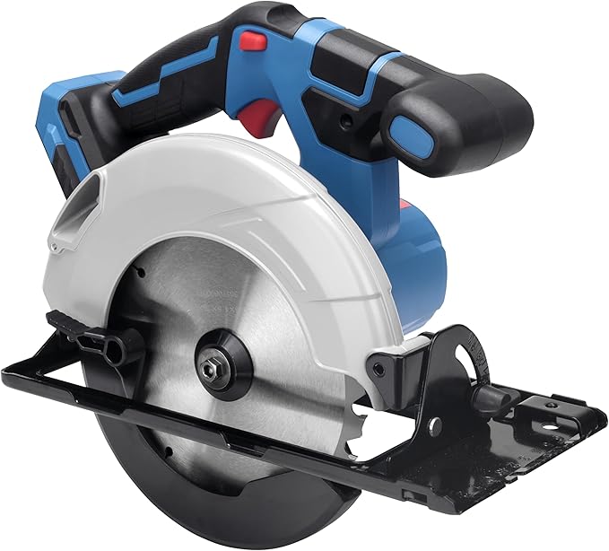 Dong Cheng 20V Max Cordless Circular Saw 6-1/2-Inch with Dust Collection Adaptor and Guide (DCMY165S), Tool Only