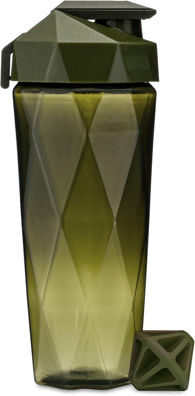 Classic 28oz Blender Shaker Bottle | Protein Shaker Bottle with Diamond Agitator | Shaker Cup with Carrying Handle and Dishwasher Safe | Moss - 28-Ounces