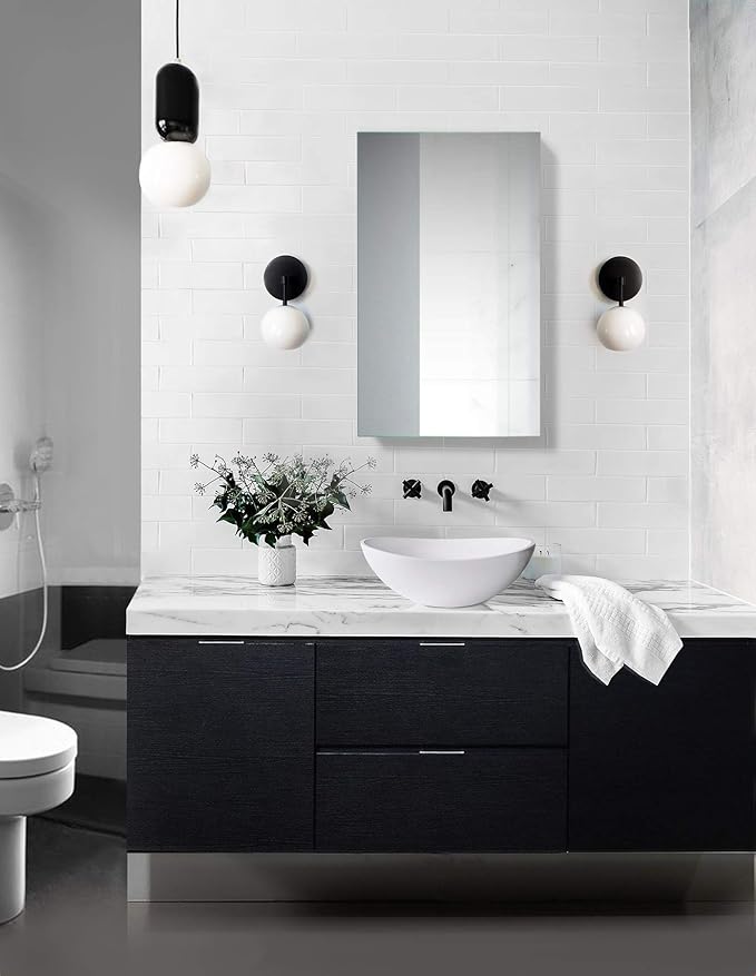 Krugg Medicine Cabinet | Recess or Surface Mount | Blum Hinge 170 Degree Soft Close | (18" x30)