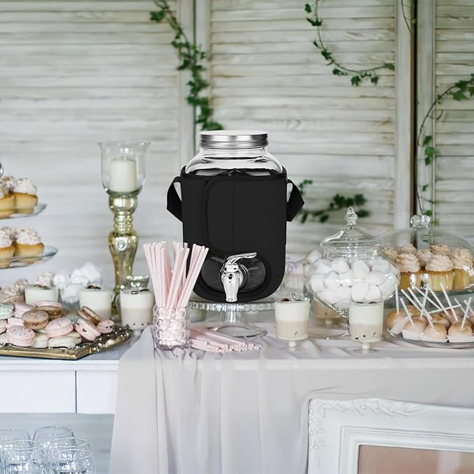 Beautyflier Sleeve for 1 Gallon Drink Dispenser with Spigot, Insulators Sleeve for 1 Gallon Water, Laundry Detergent or Beverage Dispenser for BBQ, Picnic, Pool Party and Social Events, Sleeve Only