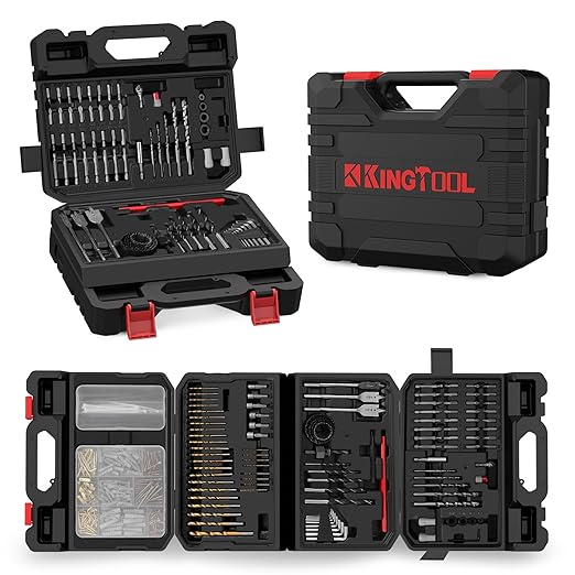 KingTool Drill Bit Set - 418 PCS Drill Bits, Drill Set & Drill Bit for Wood, Metal, Masonry, Cement, Screwdriver Bit Set Combo Kit Perfect for DIY Projects and Home Repairs