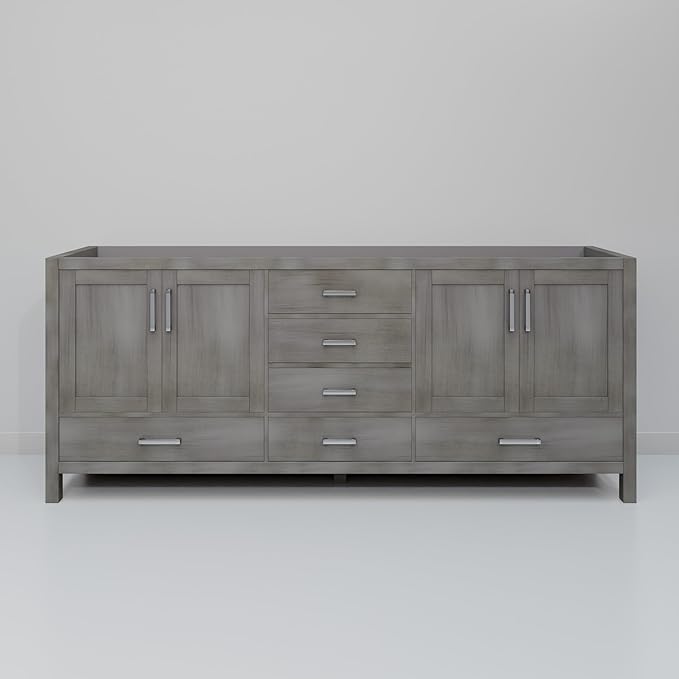 Big Sur 72 in. W X 22 in. D Distressed Grey Double Bath Vanity Cabinet Without Countertop