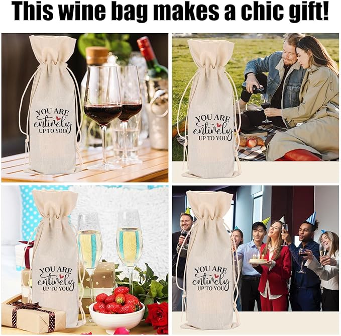 Funny Wine Quotes Wine Bag Wine Tasting Party Supplies for Wine Lovers Women Men Bride Coworker Grandma Christmas Birthday Wedding Bachelorrette Party Wine Bags
