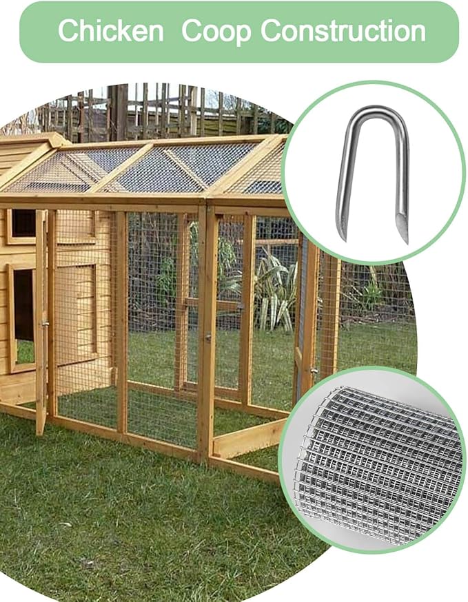 Hardware Cloth 24in x 10ft 1/2 Inch 19 Gauge, Hot-Dipped Galvanized Welded Wire Mesh, Low Carbon Steel, Animal Cage Wire Netting, Garden Wire Mesh