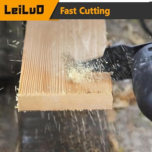 LEILUO 15Pcs Oscillating Saw Blades Japanese Teeth Multi Tool Blade Fast Cutting Wood Extra Long Oscillating Tool Blades Compatible with DeWalt Makita & More
