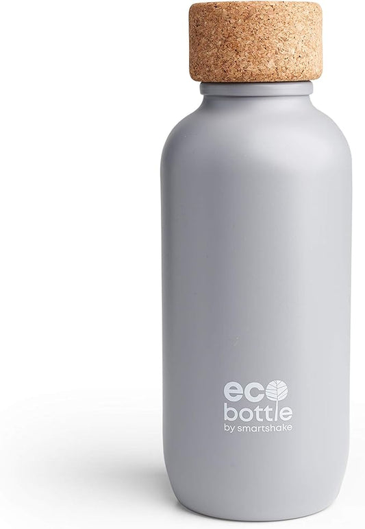 Smartshake EcoBottle 650 BPA Free Water Bottle – 22 oz Reusable Sports Eco Water Bottle Lightweight Leakproof Small Gym Flask Dishwasher Safe, Grey