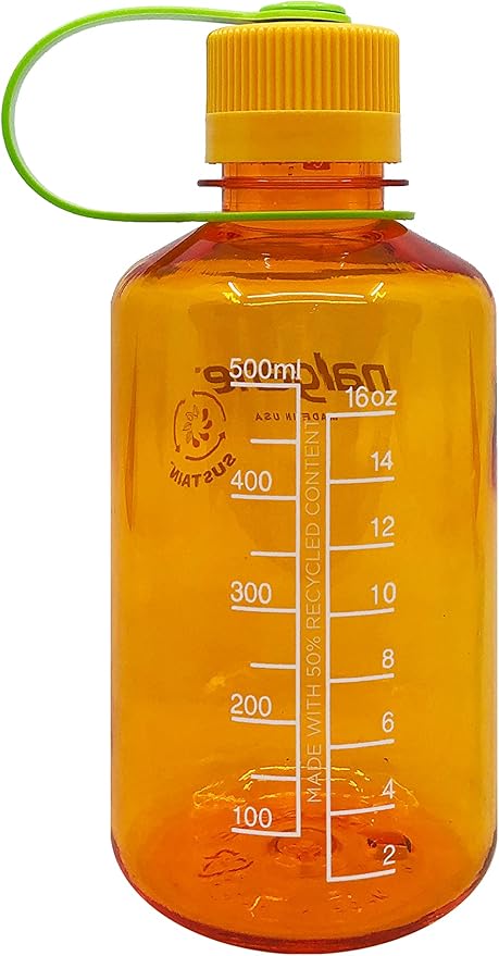 Nalgene Sustain Tritan BPA-Free Water Bottle Made with Material Derived from 50% Plastic Waste, 16 OZ, Narrow Mouth
