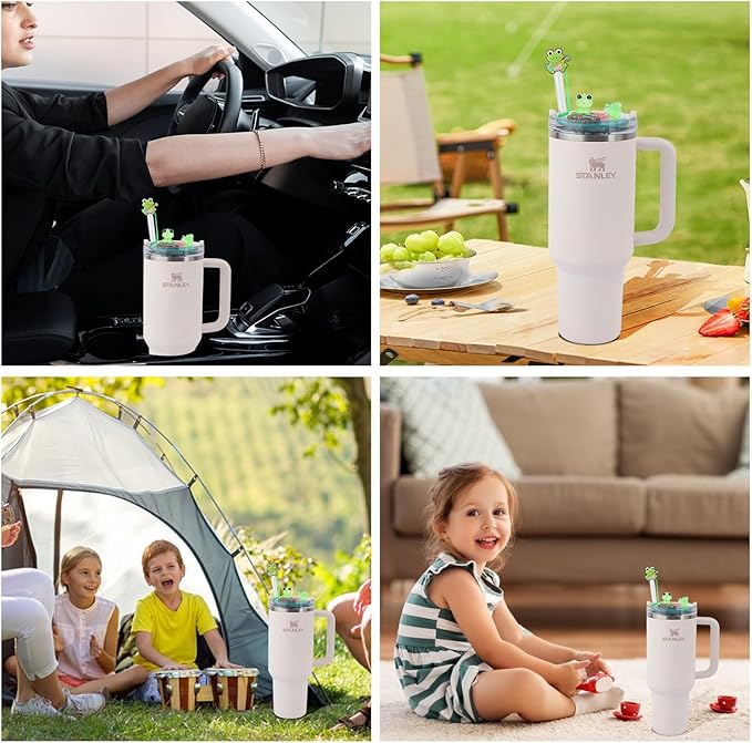 ADAH Charms Compatible with Stanley Cup Accessories,Charms for Stanley Cups H1.0&H2.0 Accessories 40oz with Silicone Straw Cover (G)