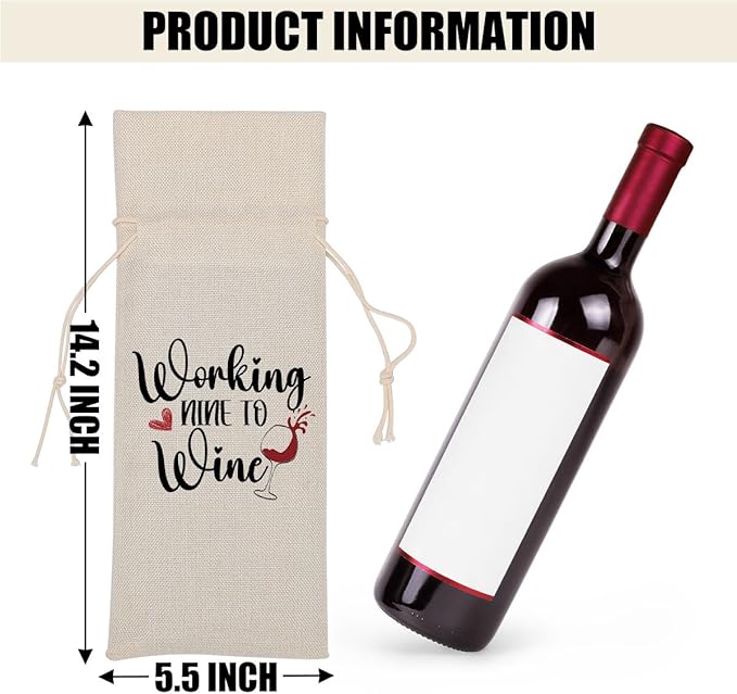 Funny Wine Quotes Wine Bag Wine Tasting Party Supplies for Wine Lovers Women Men Bride Groom Couples Christmas Birthday Wedding Bachelorrette Party Wine Bags