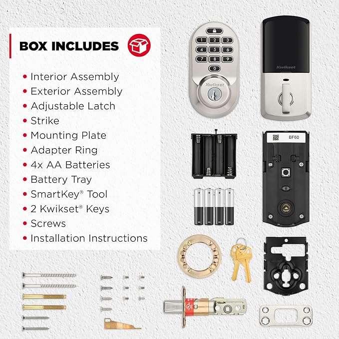 Kwikset Halo Wi-Fi Smart Lock, Keyless Entry Door Deadbolt, Geofence Auto-Unlock, Grade AAA Certified, No Hub Easy Install, Satin Nickel Lifetime Finish Warranty, Backlit Keypad