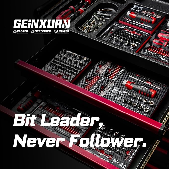 37Pieces Impact Screwdriver Bit & Socket Set with Mini Ratcheting Wrench, 30Pcs Impact S2 Screwdriver Bits Set, 5Pcs SAE Sockets and 2-In-1 Bit Extension Holder Repair Tools