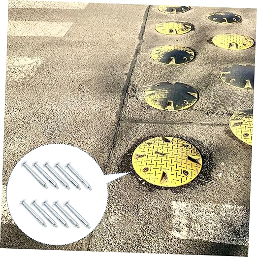 30 pcs Speed Steel Screws Screw Asphalt Anchors Ramp and Cable Driveway Rebar Hardware Wall Road Rubber for Bump Ground Heavy Bolt Bumps Curb Fasteners Concrete