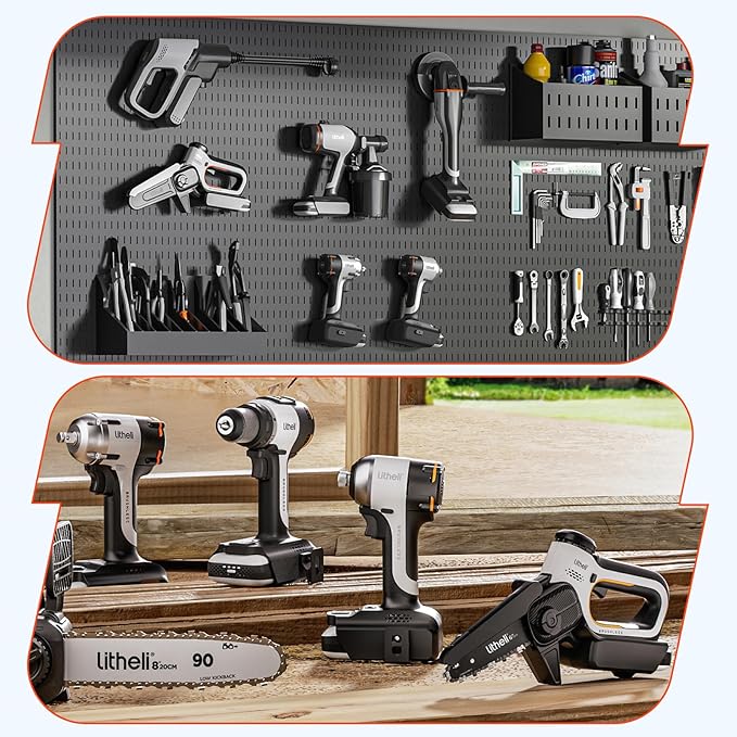 Litheli 20V Cordless Impact Driver Kit, 2035 in-lbs Max Torque, 1/4 in. Hex Power Drill/Driver (Battery and Charger not Included)