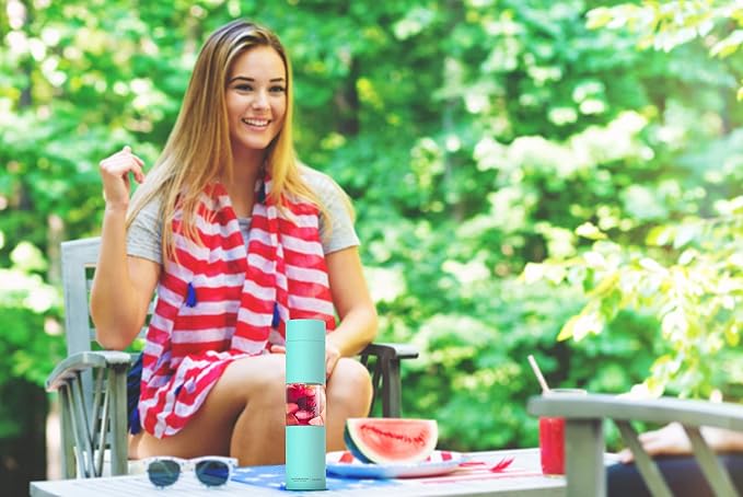 asobu Flavor U See a Stainless Steel Fruit Infuser Slim and Classy Water Bottle 16 ounce Bpa Free - (Pink)