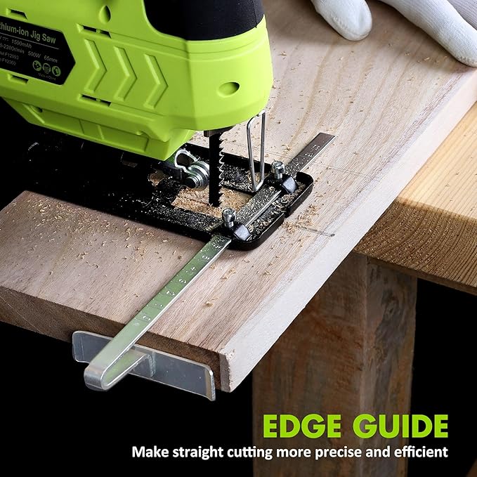 FASTPRO 12V Cordless Jig Saw Kit, Electric Jigsaw with 10pcs Blades & Edge Guide, Included 1.5 Ah Battery, Charger and Storage Case