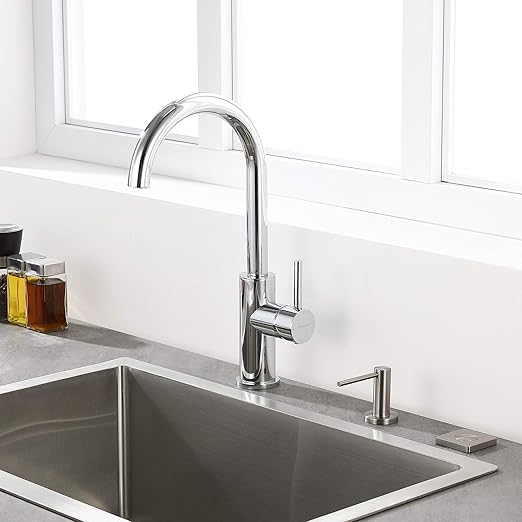 Garbage Disposal Switch, Cordless Air Switch Kit for Food Waste Disposer, Brass Material Brushed Nickel, Long Sink Top Push Button