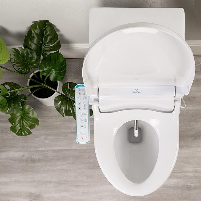 BidetMate 1000 Series Electric Bidet with Dryer, Heated Smart Toilet Seat with Heated Water, & Side Control Panel - Adjustable and Self-Cleaning Smart Home Device - Elongated