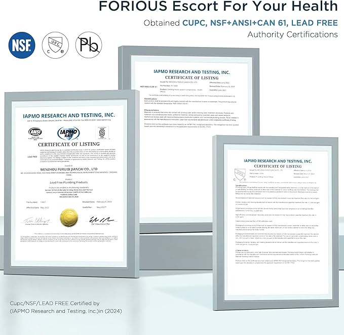 FORIOUS Gold Kitchen Faucet with Pull Down Sprayer, Stainless Steel Commercial Single Handle Classic Spring Pull Out Sink Faucet for Pot Filler, Farmhouse Camper Bar Laundry Room