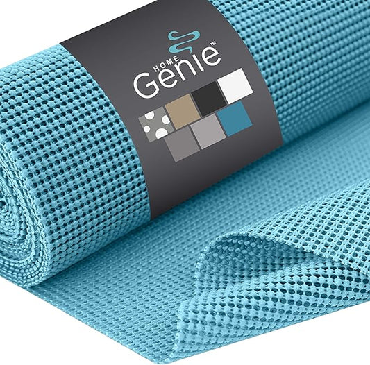 HOME GENIE Drawer Shelf and Cabinet Liner, Durable with Strong Grip, 17.5 Inch x 10 FT, Non Adhesive Liners Protect Kitchen Cabinets and Cupboard, Bathroom Drawers and Shelves, Desks, Teal
