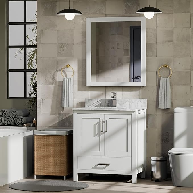 Big Sur 30 in. W X 22 in. D White Single Bath Vanity Cabinet Without Countertop