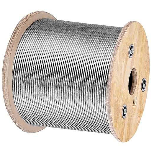 VEVOR 3/16 Stainless Steel Cable 500FT, T304 3700 LBS Breaking Strength Cable Railing System Wire Rope Aircraft Deck Railing Kit Fence Wire