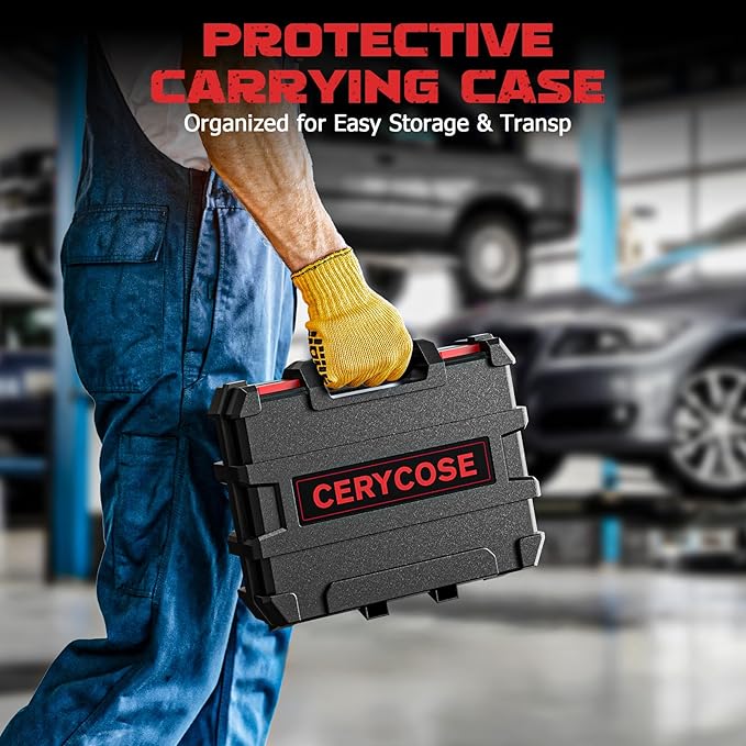 Cordless Impact Wrench 900FT-LBS for Mil-wau-kee 18V Battery - with 6 Sockets and Durable Toolbox Brushless Electric 1/2 inch Impact Gun Includes LED Work Light - 2100RPM High Torque Driver