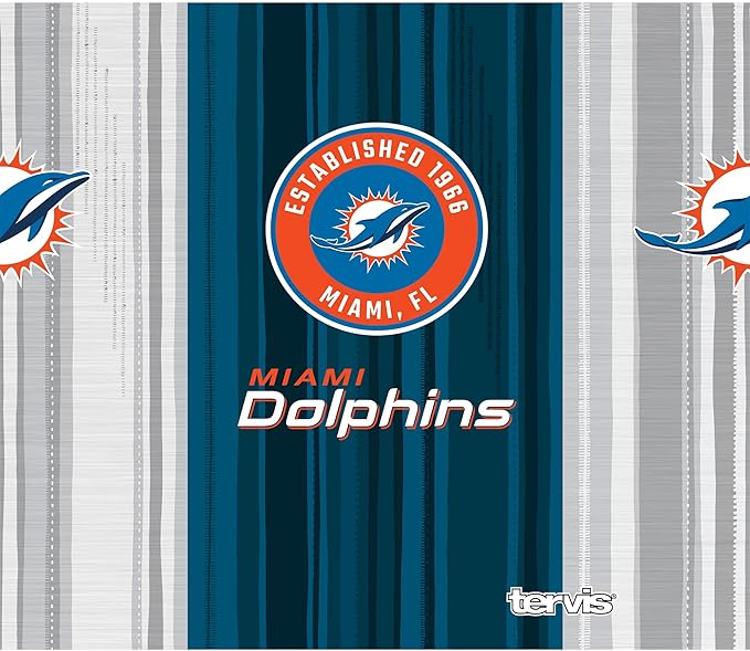 Tervis NFL Miami Dolphins-All in Water, 24oz Wide Mouth Bottle, Stainless Steel